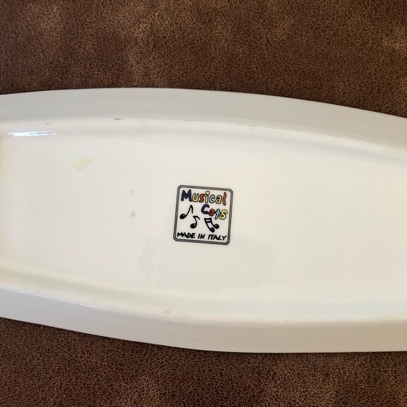 Brunelli Musical Cats Dish Platter Made in Italy - Picture 5 of 5